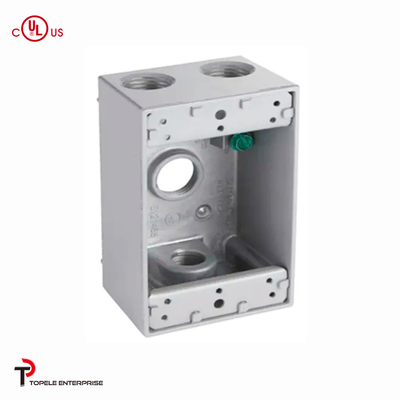 Caja eléctrica de aluminio rectángulo, caja eléctrica de interruptor exterior