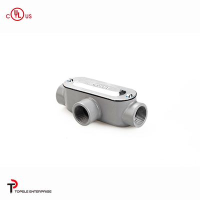 Cuerpo de conducto rígido de 4 pulgadas de tipo T interior / exterior de aluminio roscado
