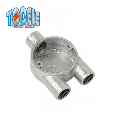 Caja de unión eléctrica de hierro maleable galvanizado 20 mm 25 mm